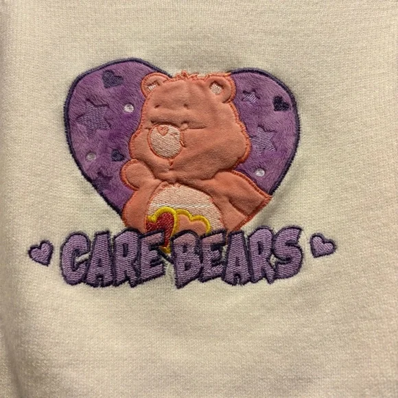 ROMWE Purple and White Care Bear Pullover Cropped Shortsleeved Sweater - Picture 2 of 6